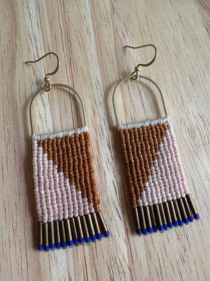 Miyuki macramé kleedje - oorbellen