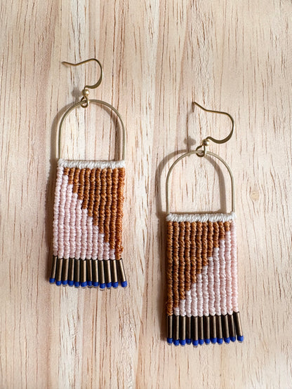 Miyuki macramé kleedje - oorbellen
