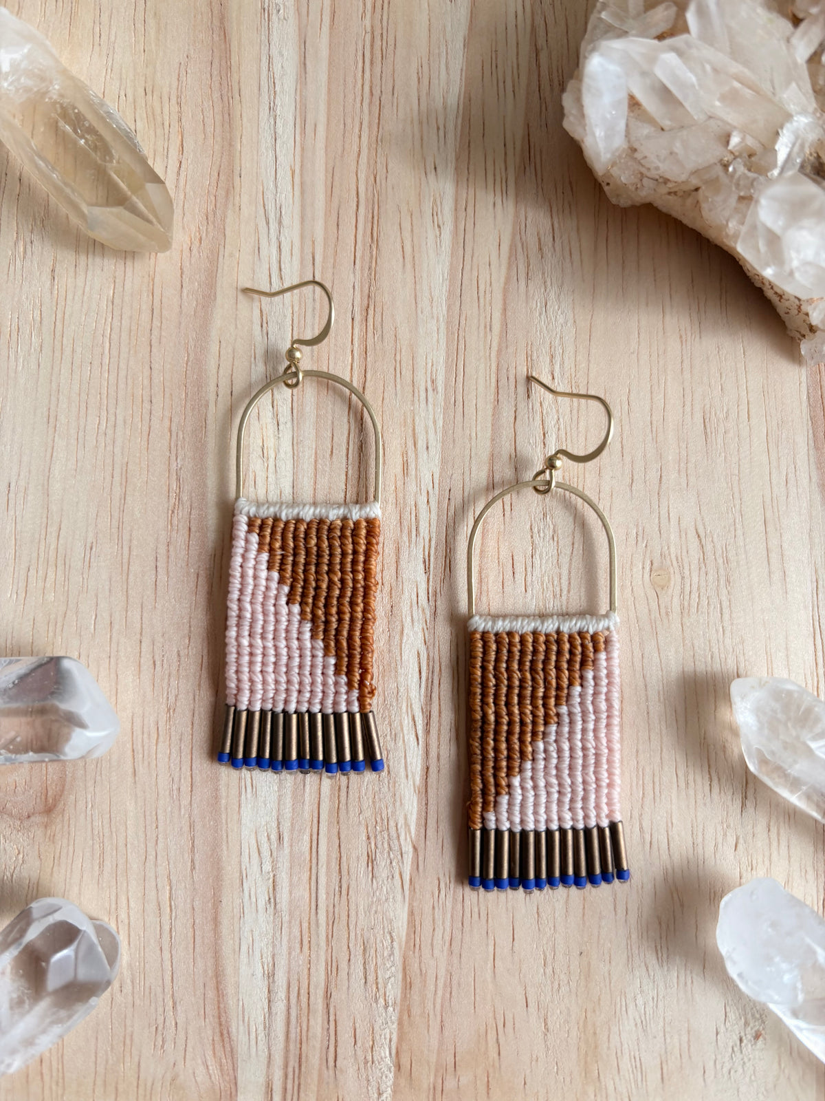 Miyuki macramé kleedje - oorbellen