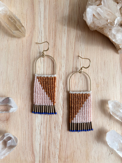 Miyuki macramé kleedje - oorbellen