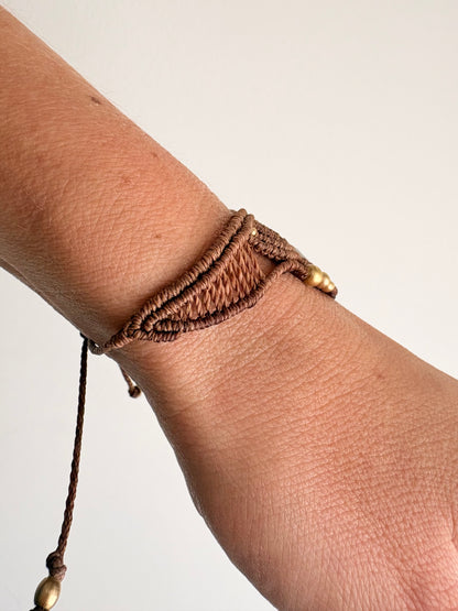 Guardian armband bruin - Labradoriet