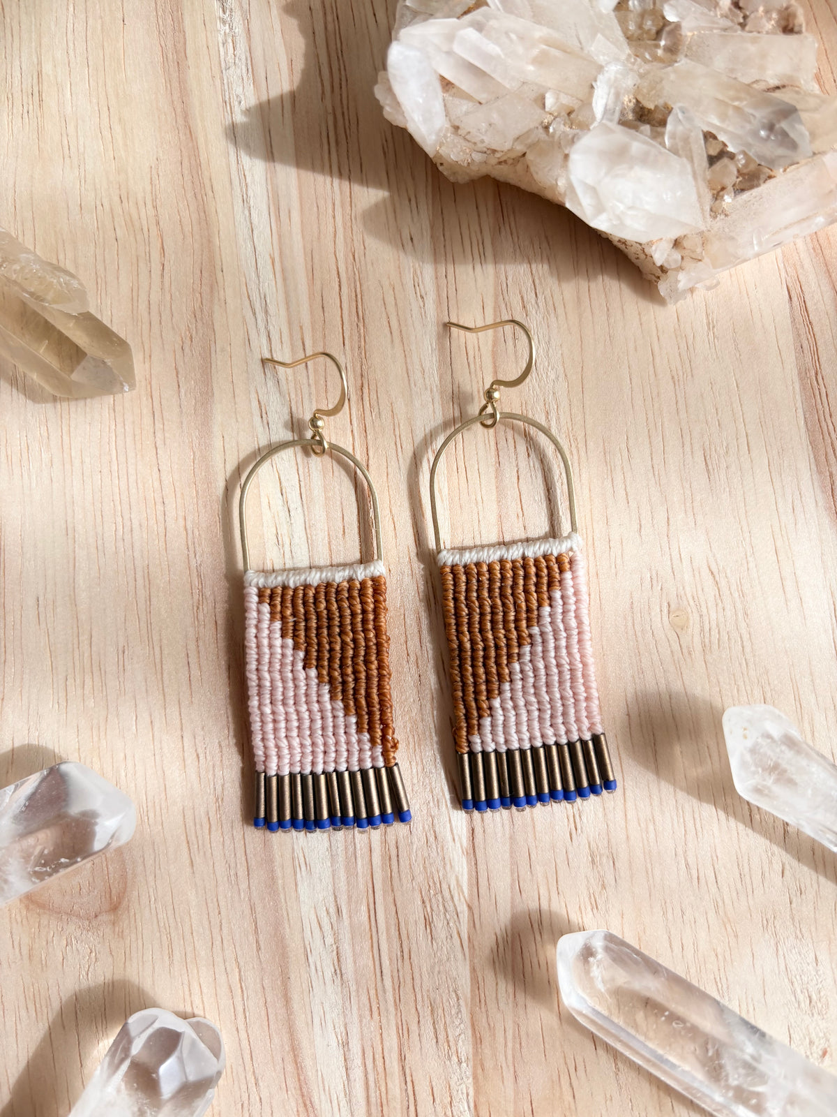 Miyuki macramé kleedje - oorbellen