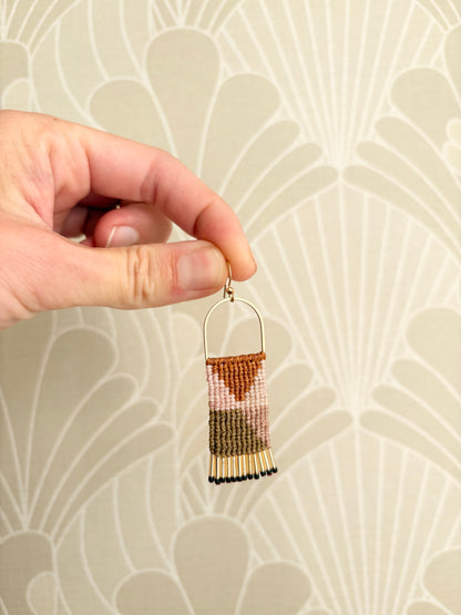 Miyuki macramé kleedje - oorbellen