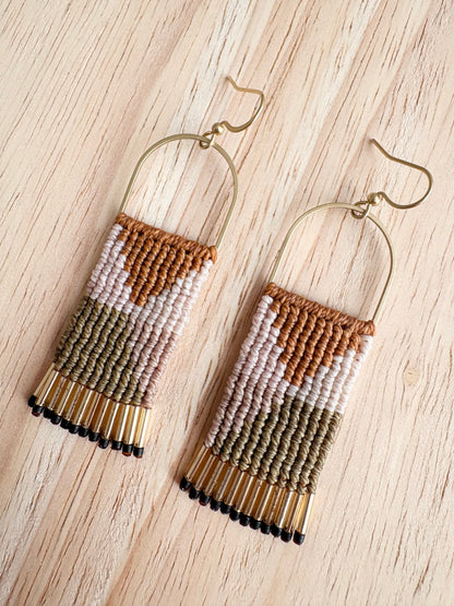 Miyuki macramé kleedje - oorbellen