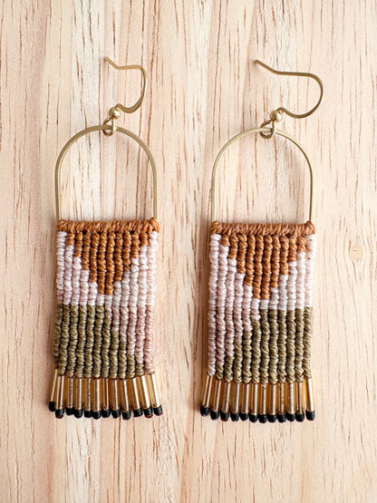 Miyuki macramé kleedje - oorbellen